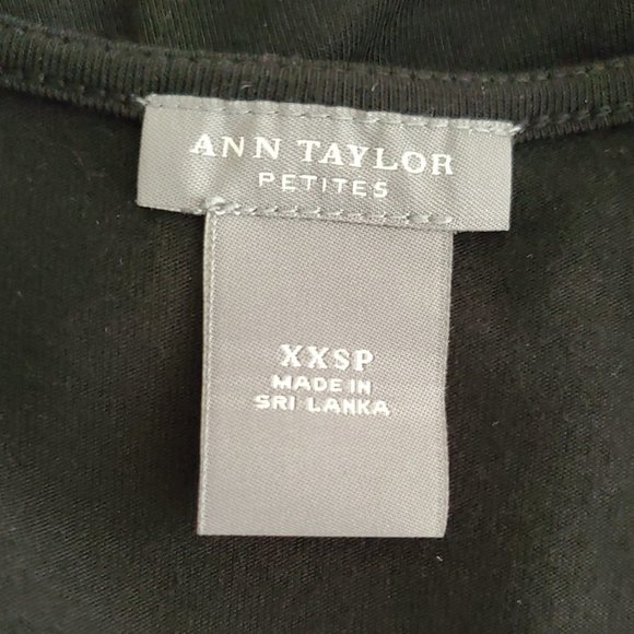 Ann Taylor Sleeveless Surplice V-neck Top | Like New | XXSP | Black - Picture 7 of 11